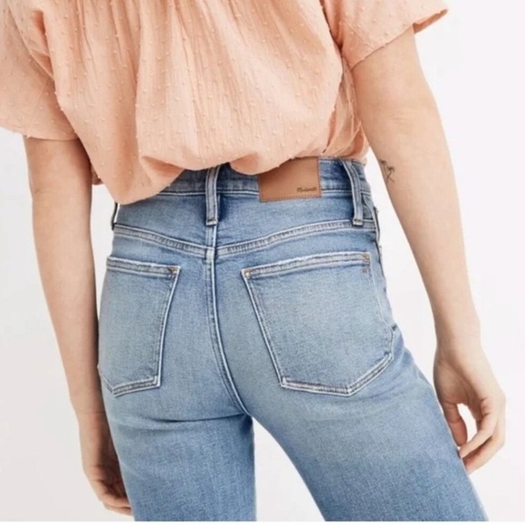 Madewell Slim Wide Leg Crop Jeans Sz 31 - Picture 3 of 9